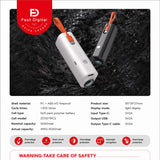 Power Bank 5000mAh avec Câble Type-C et Lampe LED Compacte