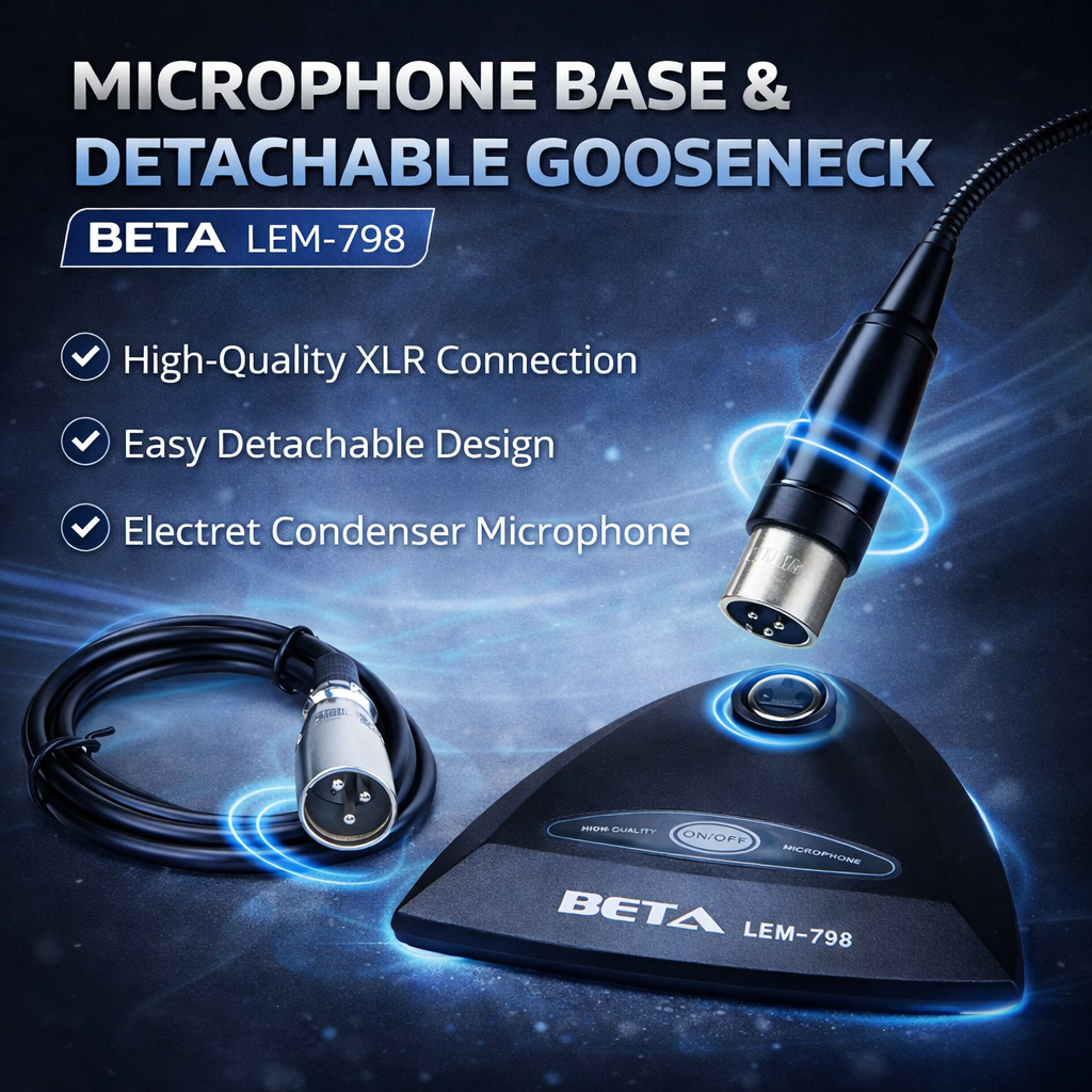 Microphone de Conférence à Col de Cygne (Condensateur Électret)