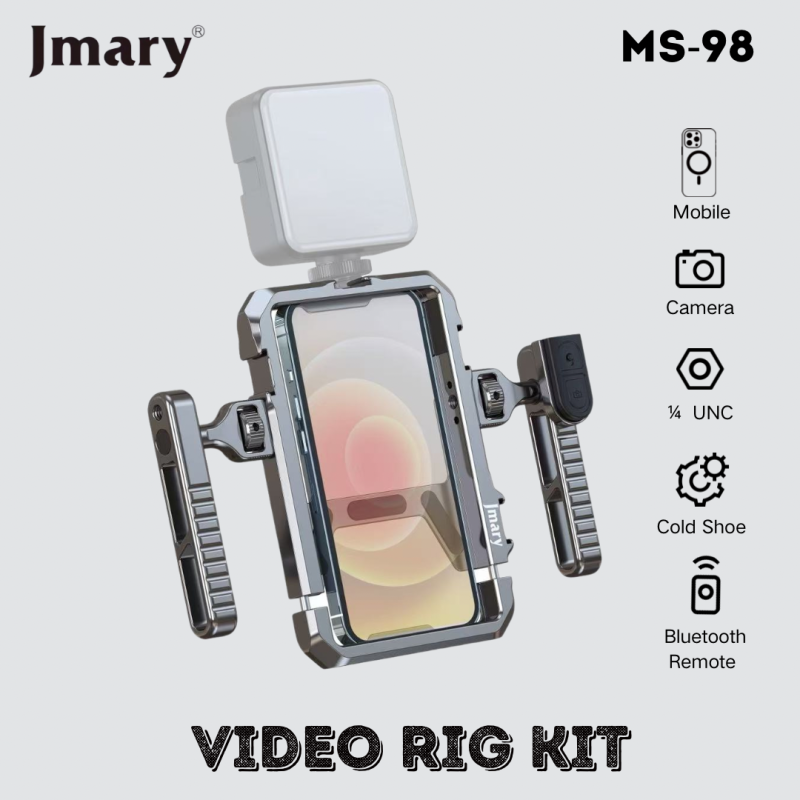Support Rig Vidéo Jmary MS-98 pour Smartphone avec Poignées