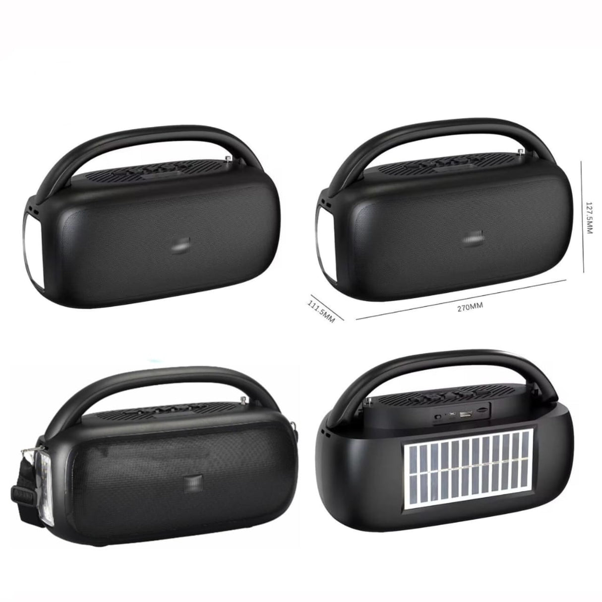 Haut-parleur Bluetooth et Radio avec charge solaire multifonction  10W
