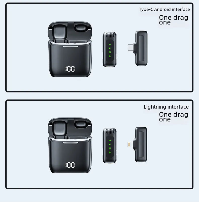 Microphone Lavalier Sans Fil DUNSPIN SK-963/964 – iPhone & Type-C