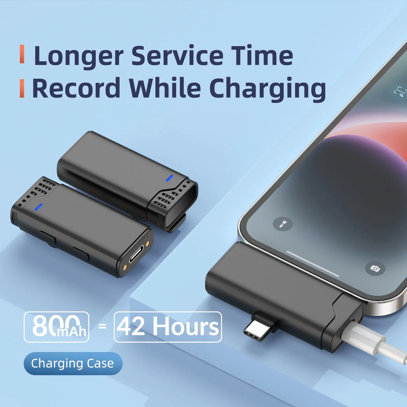 Microphone Sans Fil 2.4G MW-16 avec Boîtier de Charge – Pour Téléphone et Caméra