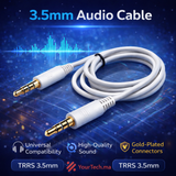 Câble Audio Jack 3.5mm Mâle vers Mâle - Stéréo et Microphone