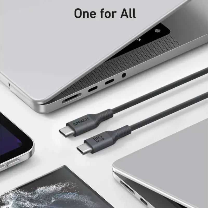 Câble Anker USB-C vers USB-C 140W Bio-Based – Charge Rapide