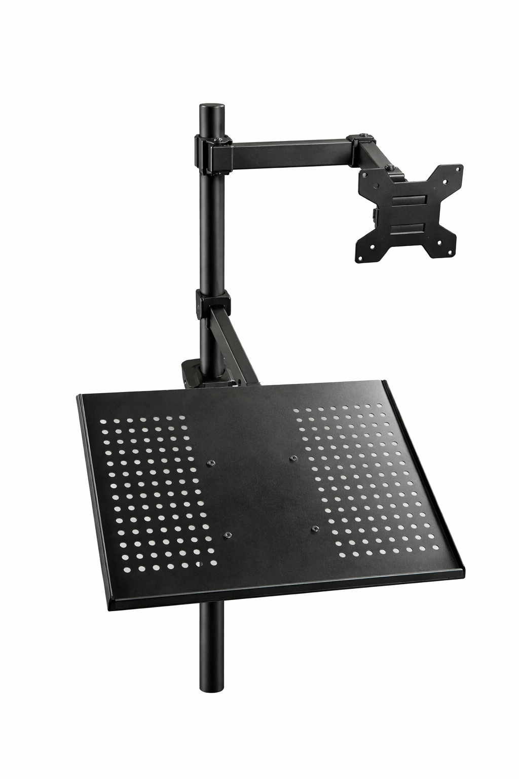 Support Bureau Double Bras pour Écran et Ordinateur Portable