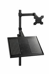 Support Bureau Double Bras pour Écran et Ordinateur Portable