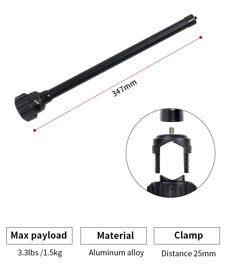 Bras d’extension universel MT-21 avec pince 1/4" pour bureau et trépied