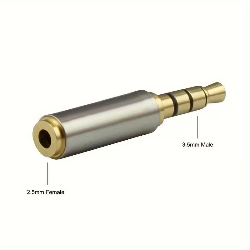 Adaptateur Audio Jack 3.5mm Male vers 2.5mm Femelle Plaque Or
