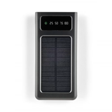 Batterie Externe Solaire 30000mAh avec Câbles Intégrés et Lampe LED