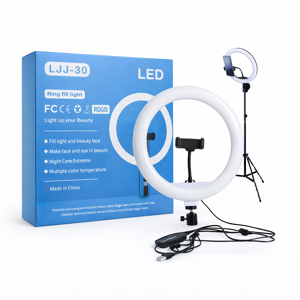 حلقة ضوء 30 سم مع حامل 2 م