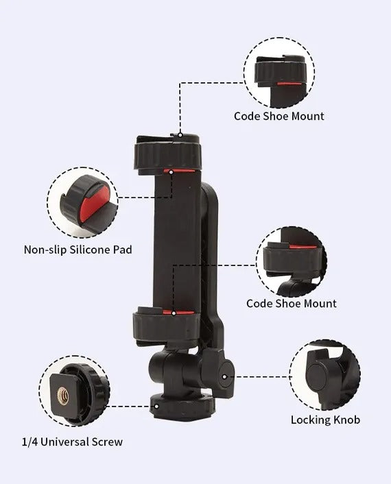 Support Smartphone Jmary BH-05 avec Double Griffe Cold Shoe