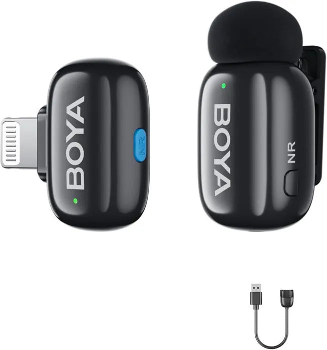 BOYA Mini Micro Sans Fil Type-C & Lightning – AI Voice, Noise Cut