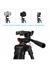 Trépied Photo Vidéo 140cm en Métal Réglable 360°
