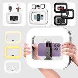 Smartphone Video Rig YM200 avec Anneau Lumineux LED | Stabilisateur Vidéo Professionnel avec Batterie 8000mAh