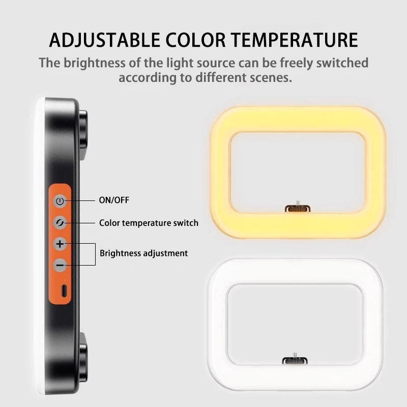 Smartphone Video Rig YM200-RGB avec Anneau Lumineux LED | Stabilisateur Vidéo Professionnel avec Batterie 8000mAh