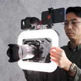 Smartphone Video Rig YM200 avec Anneau Lumineux LED | Stabilisateur Vidéo Professionnel avec Batterie 8000mAh