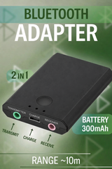 Adaptateur Audio Bluetooth 2-en-1 TX/RX 300mAh