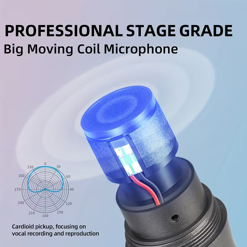 Microphone Sans Fil UHF Double Canal avec Récepteur – Set de 2 Micros