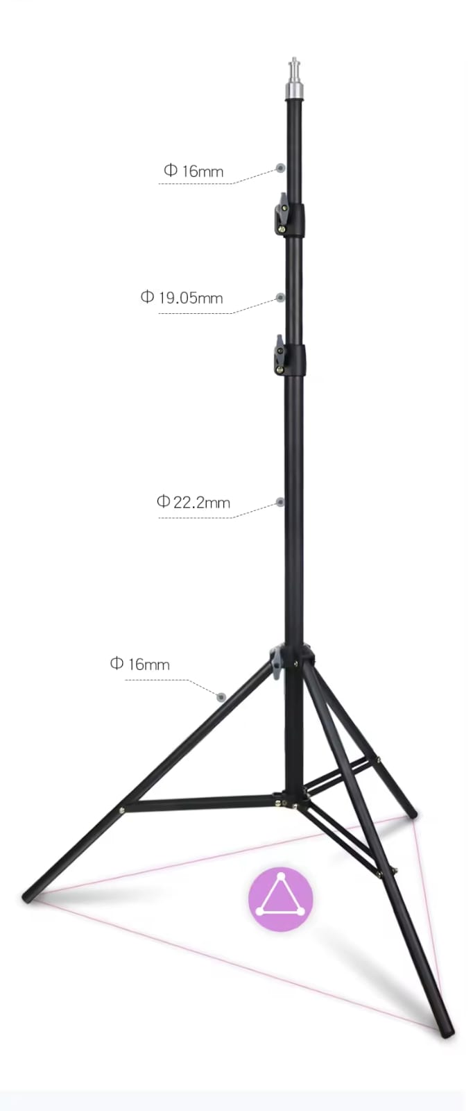 Trépied Lumière Studio Photo 2m — Support Réglable pour Ring Light, Softbox et Réflecteur