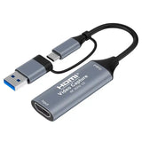 Carte Capture Vidéo HDMI 4K vers USB 3.0 et Type-C 1080P