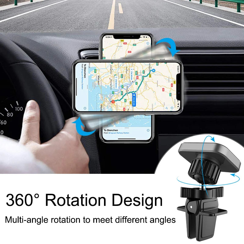 Support Téléphone Magnétique pour Voiture - Fixation Aération Ultra Stable