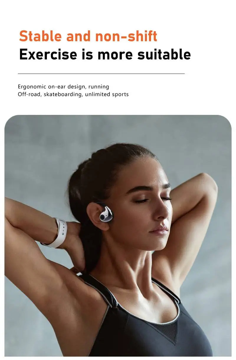 Écouteurs Bluetooth 5.3 TWS à Conduction d'Air – Autonomie 4h, Étanches IPX4