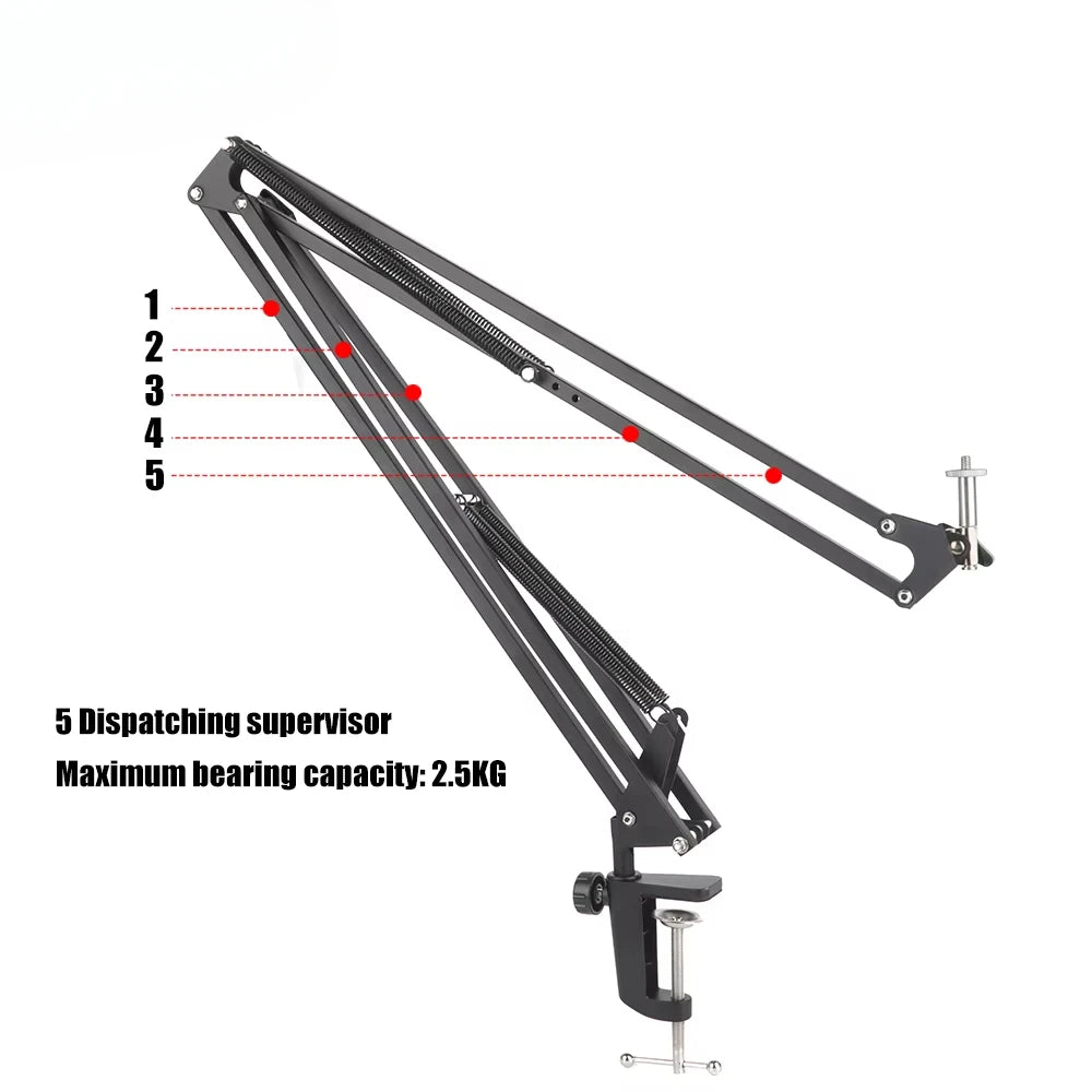 Bras Télescopique Universel NB39 – Support de Caméra ou Microphone Pliant en Métal