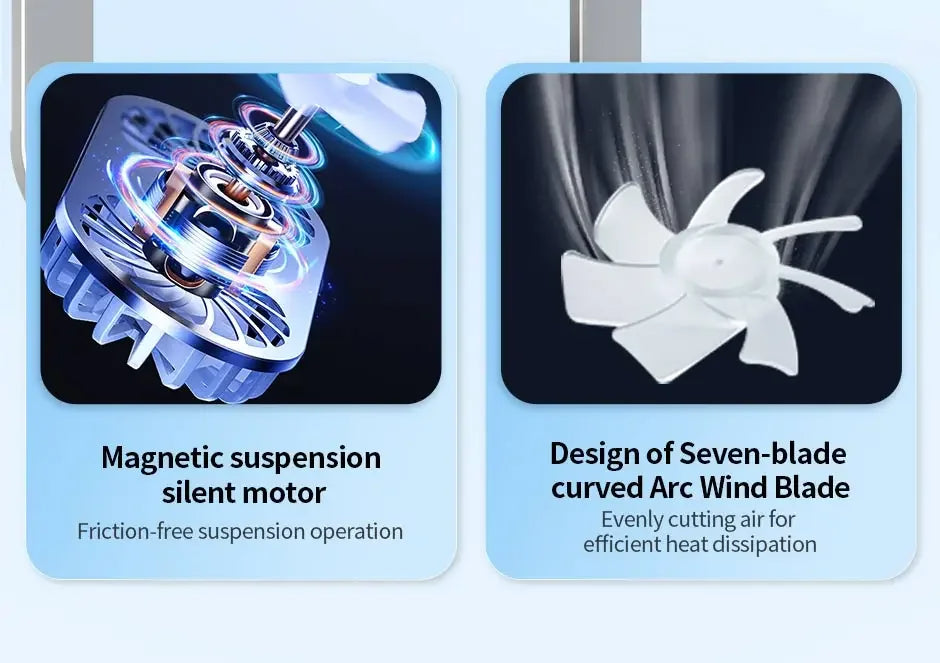 حامل لابتوب مع مروحة – تبريد صامت، قابل للطي وقابل للتعديل – ألمنيوم  11"-16"