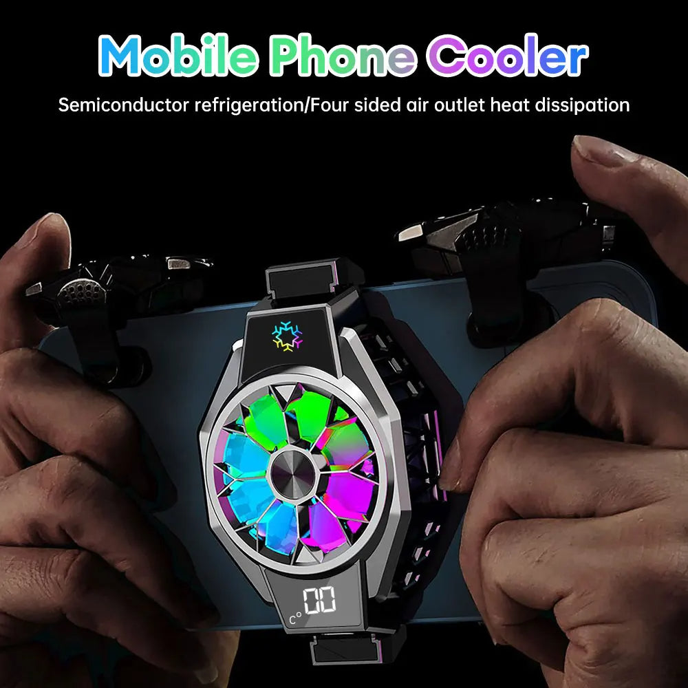 Ventilateur Refroidisseur Téléphone X9 avec Double Type-C et Effet RGB – Refroidissement Rapide -3°C