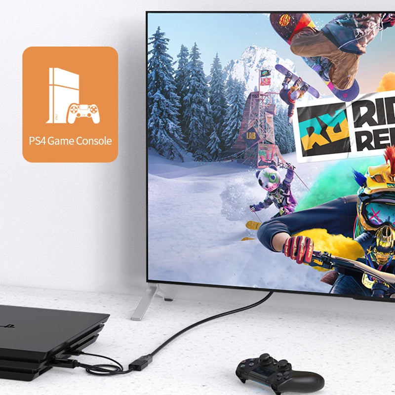 Adaptateur HDMI vers DisplayPort 4K@60Hz avec Câble d'Alimentation USB