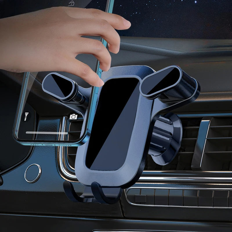 Support Téléphone Voiture CHD-02 – Fixation Grille d’Aération Universelle, Rotation 360°, Système de Gravité Auto-Serre