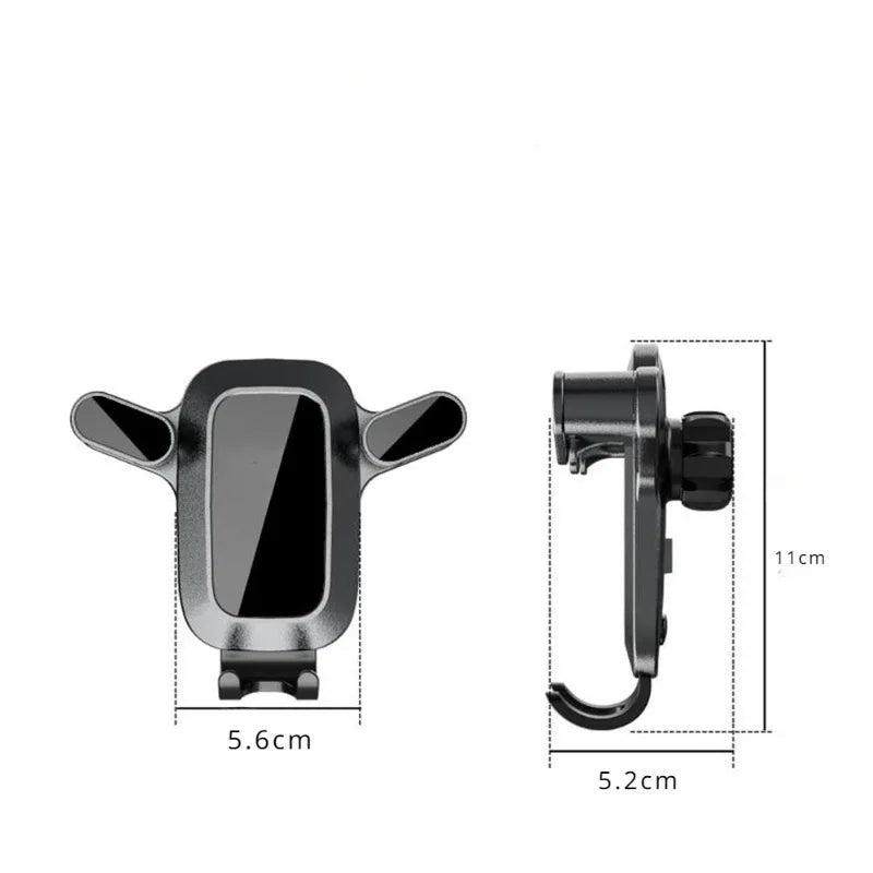 Support Téléphone Voiture CHD-02 – Fixation Grille d’Aération Universelle, Rotation 360°, Système de Gravité Auto-Serre