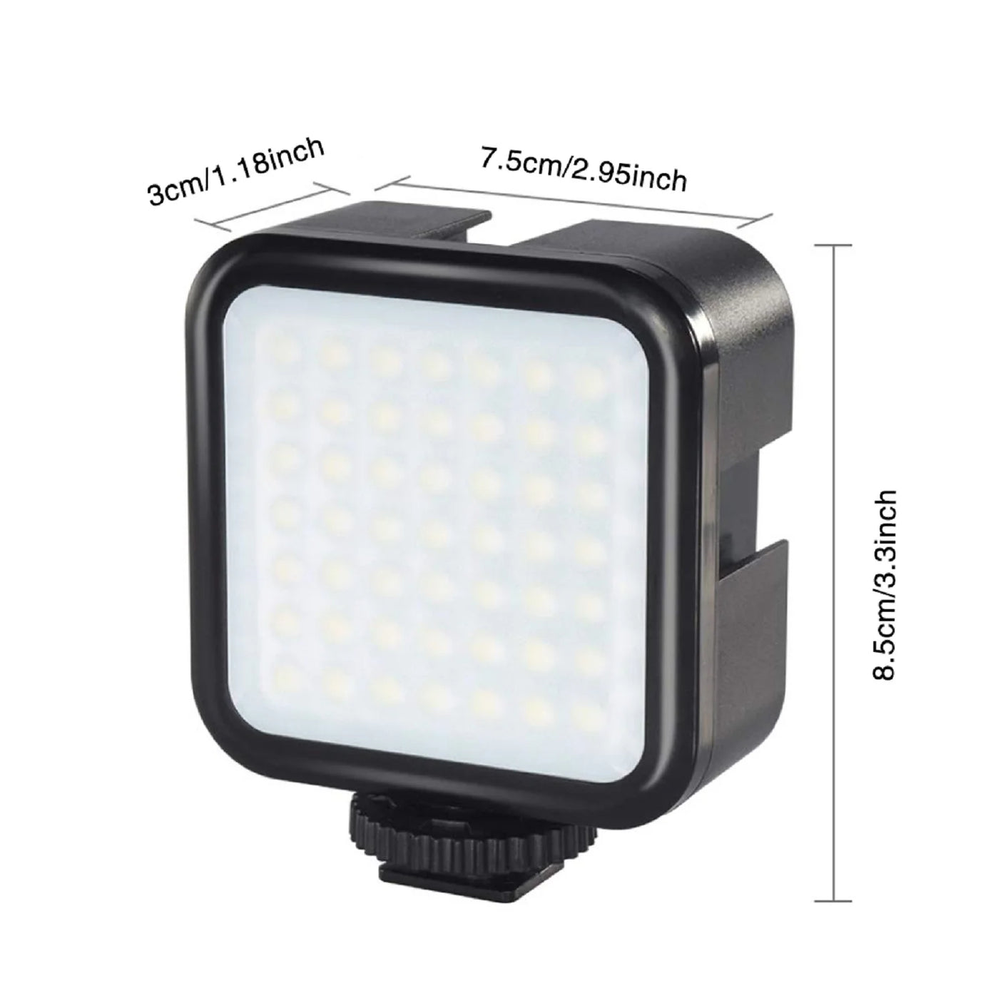 Professional Studio Video Light: CRI 97 + RGB, 2500K ~ 8500K, 3 Cold Shoe Mounts & Diffuser