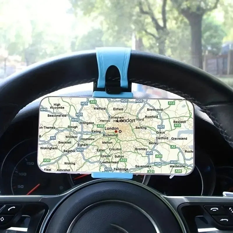 Support Téléphone Universel pour Volant de Voiture Noir