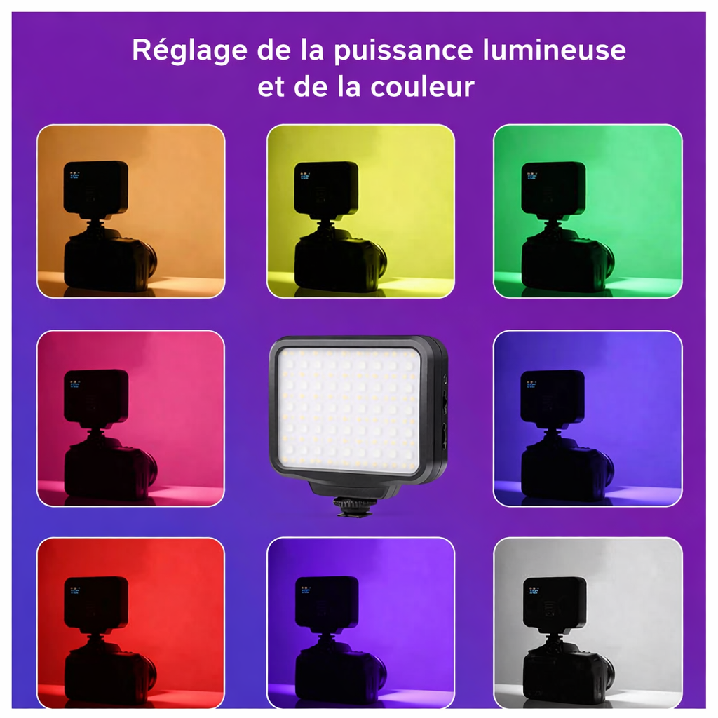 Lampe Vidéo LED RGB avec Mode HSL – Éclairage Photo & Vidéo