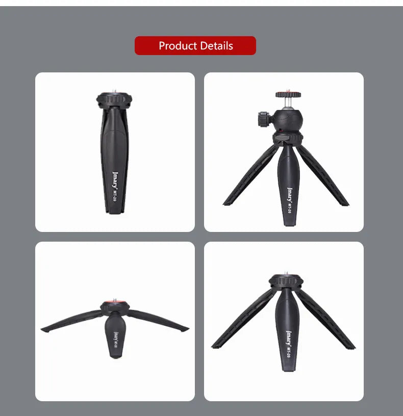 Mini Trépied MT-20 Compact 14 cm avec Rotule 1/4"