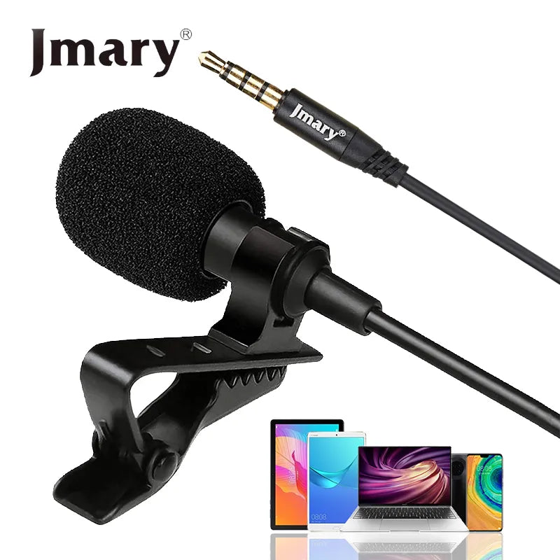 Microphone Cravate Jmary 3.5mm Lavalier – Son Clair et Portable
