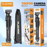Trépied Léger Plokama PK-9930 – Hauteur 150 cm + Télécommande Bluetooth