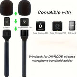 Poignée Adaptateur Portable pour Microphone avec Mousse et Cadre en Aluminium