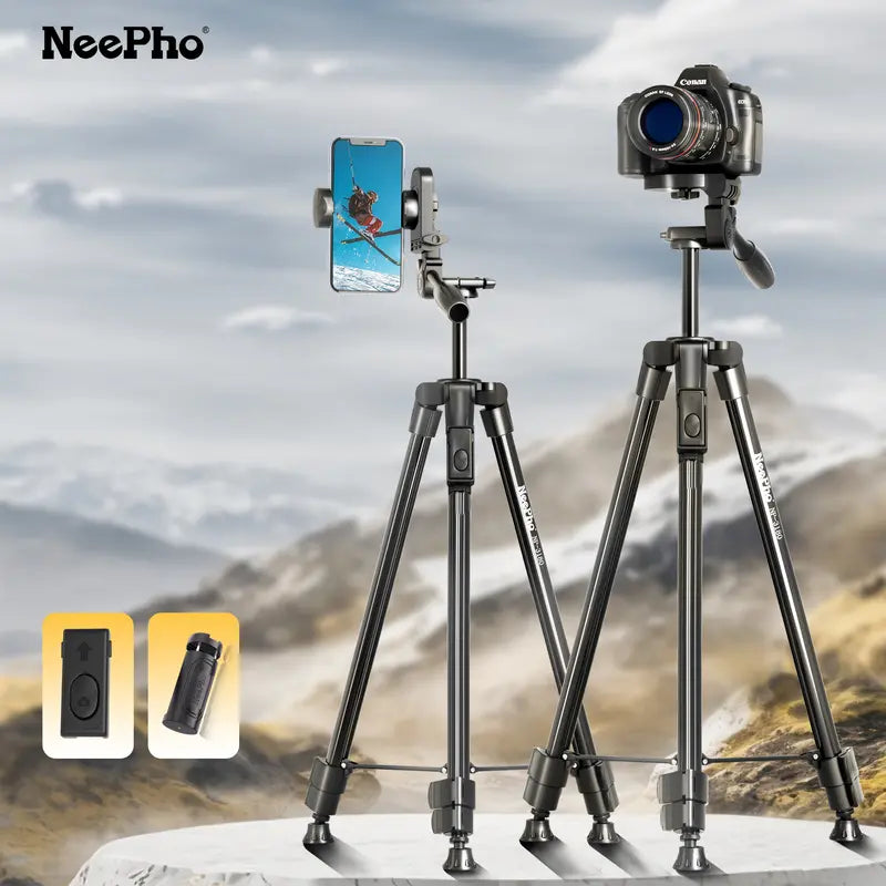 Trépied Neepho NP3180S 130cm avec Télécommande Bluetooth pour Smartphone & Caméra