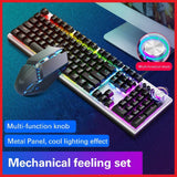 AULA T200 – Combo Clavier et Souris Gaming avec Rétroéclairage Coloré et Molette Multifonction