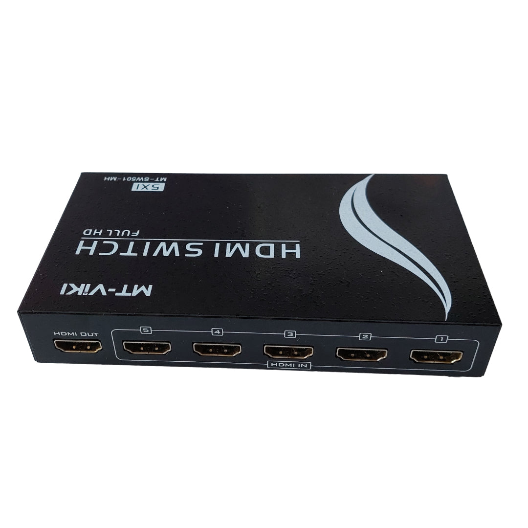 محول HDMI 5 في 1 بدقة Full HD: اختيار سهل للمداخل