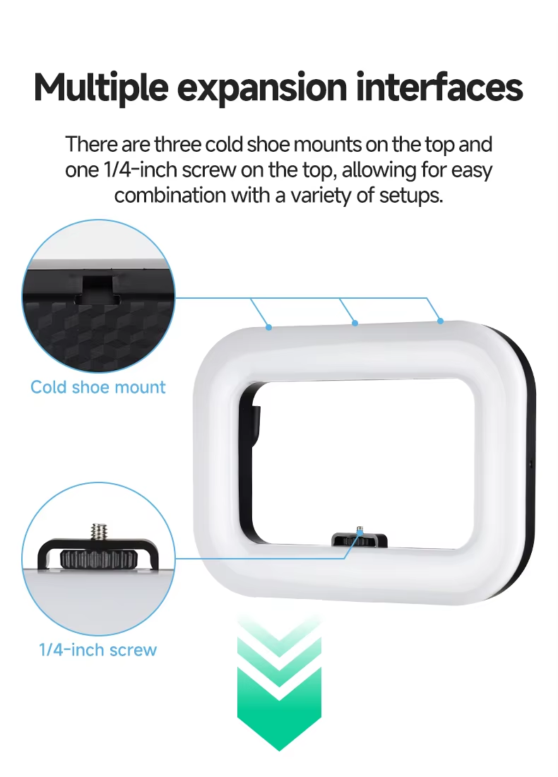 Ring Light RGB E-30 Rechargeable avec Support Téléphone
