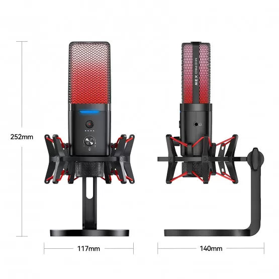 Microphone USB à Condensateur RGB Double Mode Streaming & Gaming