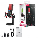 Microphone USB à Condensateur RGB Double Mode Streaming & Gaming