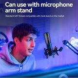Microphone USB à Condensateur RGB Double Mode Streaming & Gaming