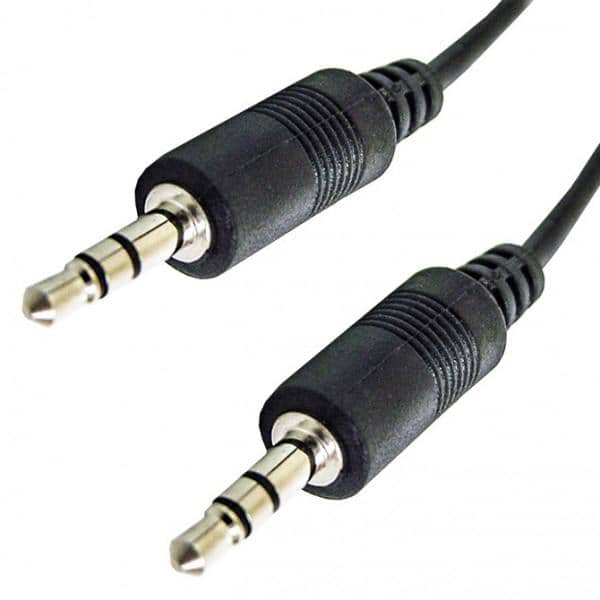 Câble aux Audio Stéréo 3m - Mâle à Mâle 3.5mm - Noir