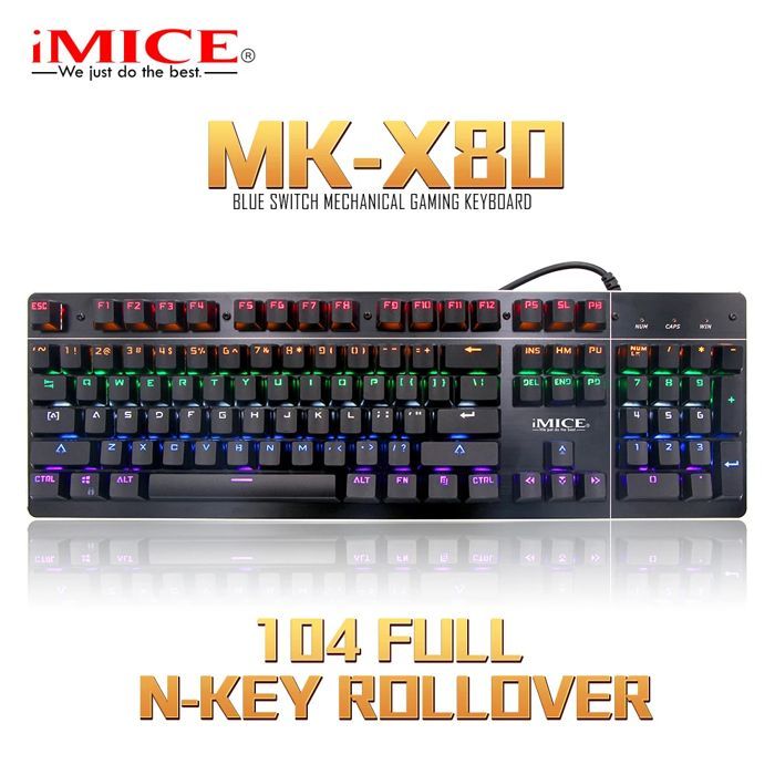 Clavier Mécanique Gaming IMICE MK-X80 – Performance et Éclairage RGB