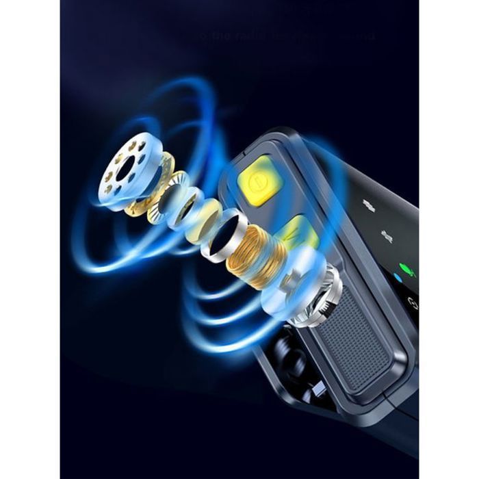 Microphone Sans Fil F11-2 avec Double Émetteur et Récepteur 3-en-1 Type-C / Lightning / Jack 3.5mm
