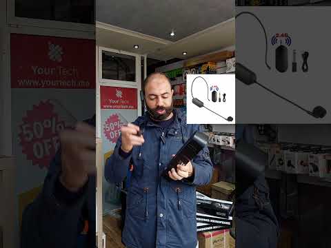 ميكروفون لاسلكي محمول 2.4G - مدى طويل ومدة تشغيل تصل إلى 10 ساعات
